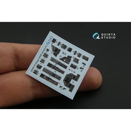 Quinta QD48116 - 1/48 3D-Printed interior for Mirage 2000D (Kinetic)