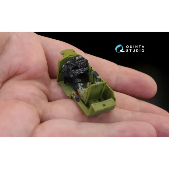 Quinta QD48122 - 1/48 3D-Printed & Coloured Interior for P-38H Tamiya Kit Quinta QD48122 - 1/48 3D-Printed & Coloured Interior for P-38H Tamiya Kit