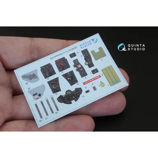 Quinta QD48124 - 1/48 3D-Printed & Coloured Interior for A-1J (Tamiya Kit)