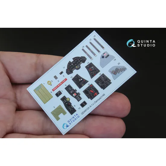 Quinta QD48124 - 1/48 3D-Printed & Coloured Interior for A-1J (Tamiya Kit)