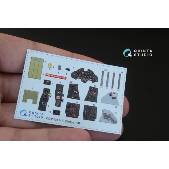 Quinta QD48124 - 1/48 3D-Printed & Coloured Interior for A-1J (Tamiya Kit)