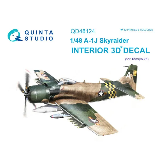 Quinta QD48124 - 1/48 3D-Printed & Coloured Interior for A-1J (Tamiya Kit)