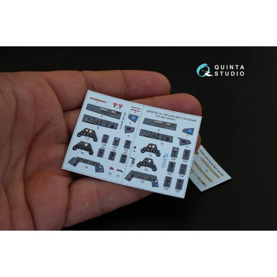 Quinta QD48128 - 1/48 3DPrinted interior for Fw 190 A-8/A-9 (R11) (Mars Models)