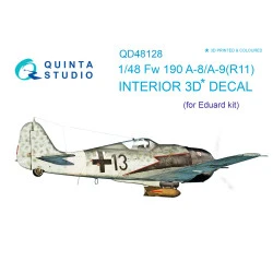 Quinta QD48128 - 1/48 3DPrinted interior for Fw 190 A-8/A-9 (R11) (Mars Models)