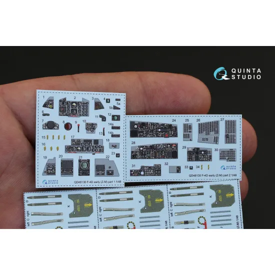 Quinta QD48130 - 1/48 3D-Printed & coloured interior for F-4D early (ZM SWS kit) Quinta QD48130 - 1/48 3D-Printed & coloured interior for F-4D early (ZM SWS kit)