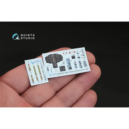 Quinta QD48137 - 1/48 3D-Printed & Coloured Interior for MiG-15 bis (Bronco Kit)