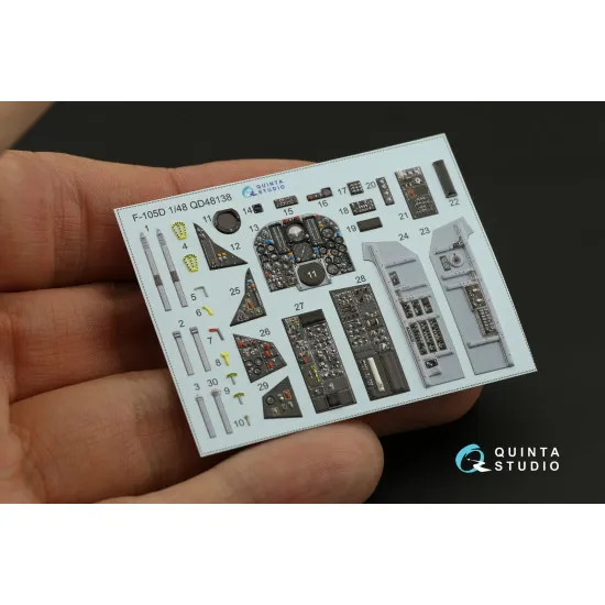 Quinta studios QD48138 - 1/48 3D-Printed & coloured interior for F-105D Hobby Boss kit