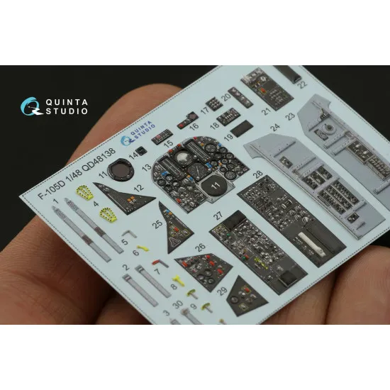 Quinta studios QD48138 - 1/48 3D-Printed & coloured interior for F-105D Hobby Boss kit