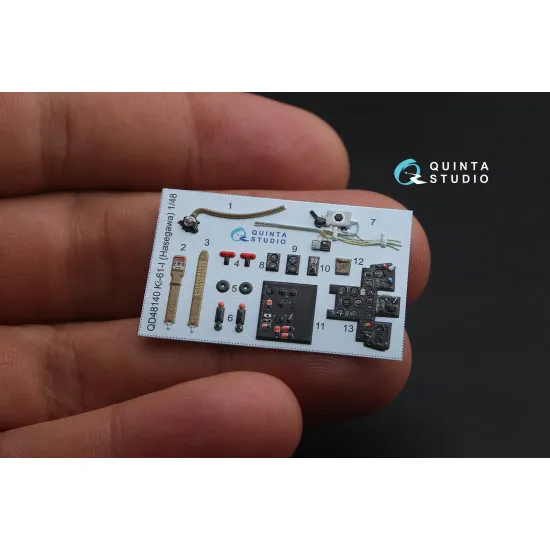 Quinta QD48140 - 1/48 3D-Printed & Coloured Interior for Ki-61-I (Hasegawa Kit)