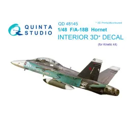 Quinta QD48145 - 1/48 3D-Printed colored interior for F/A-18B Kinetic kit