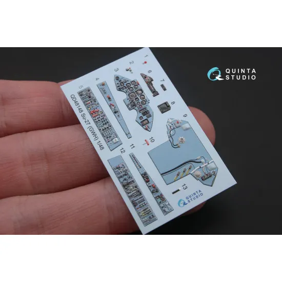 Quinta QD48148 - 1/48 3D-Printed & coloured interior for Su-27 (GWH kit)