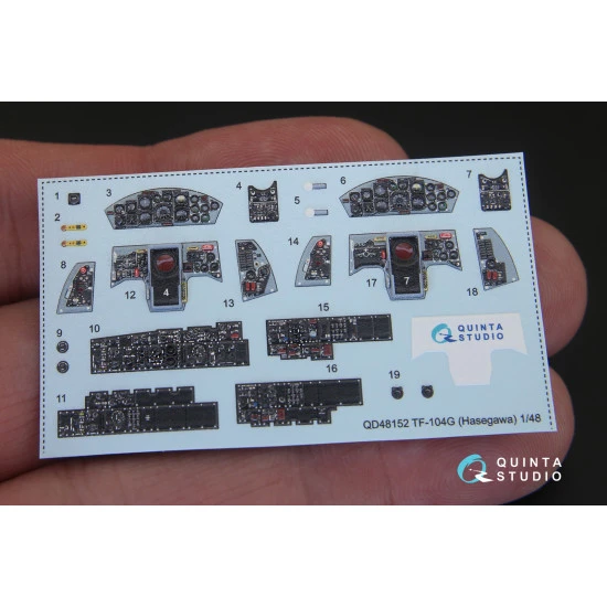 Quinta QD48152 - 1/48 3D-Printed colored interior for TF-104G Hasegawa kit