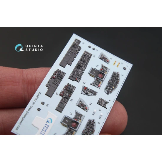 Quinta QD48152 - 1/48 3D-Printed colored interior for TF-104G Hasegawa kit