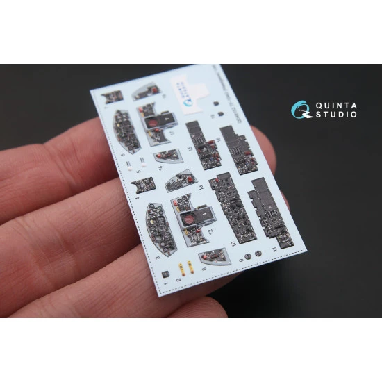 Quinta QD48152 - 1/48 3D-Printed colored interior for TF-104G Hasegawa kit