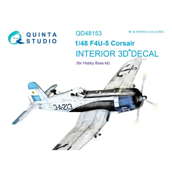 Quinta QD48153 - 1/48 3D-Printed & coloured interior for F4U-5 (Hobby Boss kit)