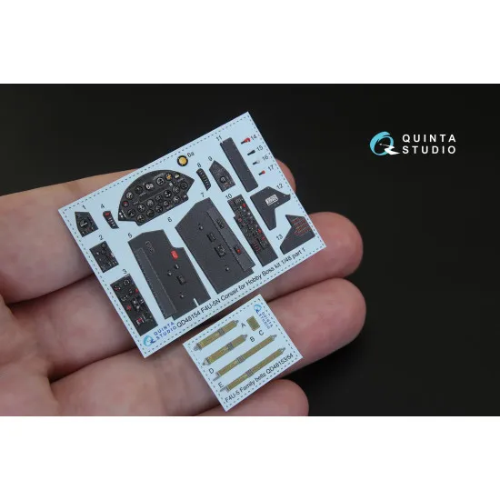 Quinta QD48154 - 1/48 3D Printed & Coloured Interior for F4U-5N (for Hobby Boss)