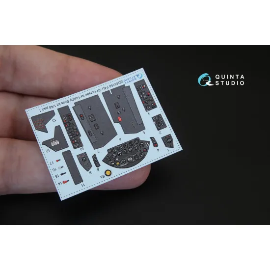 Quinta QD48154 - 1/48 3D Printed & Coloured Interior for F4U-5N (for Hobby Boss)