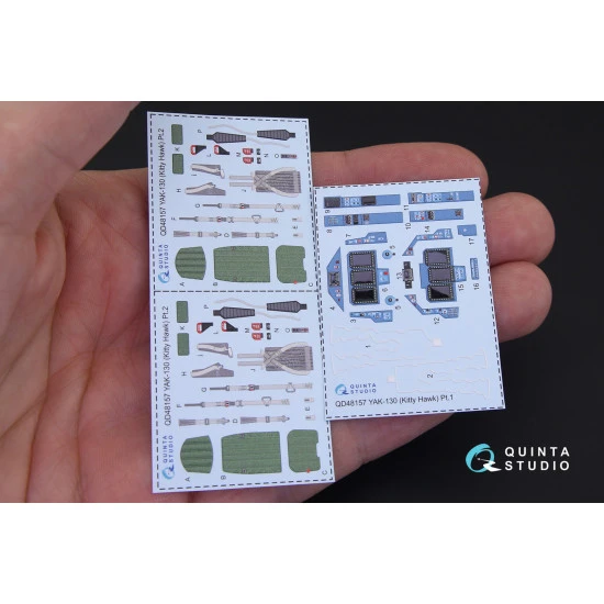 Quinta QD48157 - 1/48 3D-Printed & Coloured Interior for Yak-130 (KittyHawk Kit)