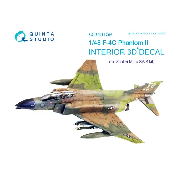 Quinta QD48159 - 1/48 3D-Printed coloured interior for F-4C ZM SWS kit