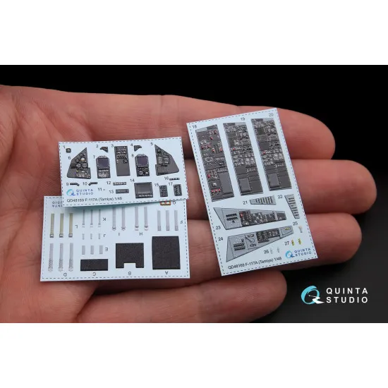 Quinta QD48169 - 1/48 3D-Printed & coloured interior for F-117A (Tamiya kit)