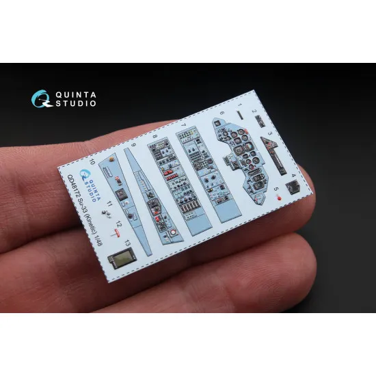 Quinta QD48172 - 1/48 3D-Printed & Coloured Interior for Su-33 (Kinetic Kit)