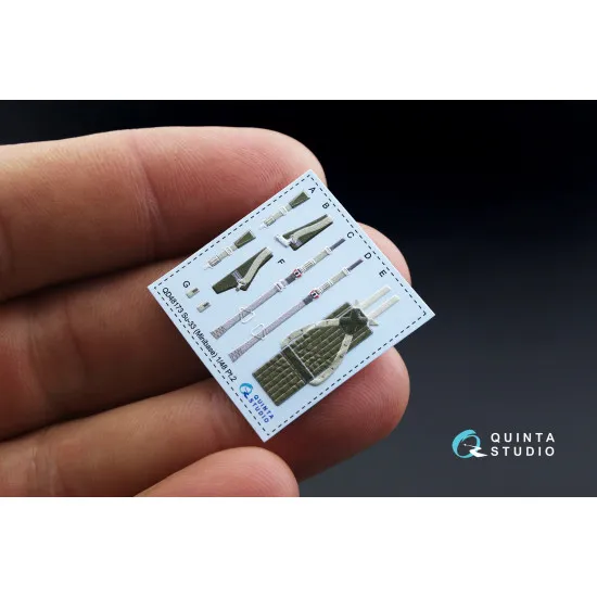 Quinta QD48173 - 1/48 3D-Printed & coloured interior for Su-33 (Minibase kit)