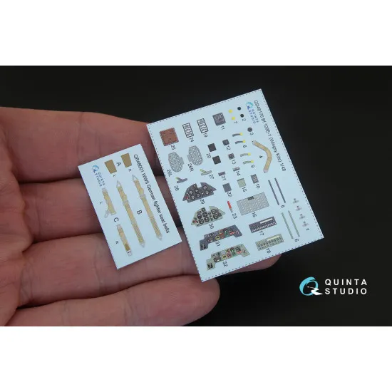 Quinta QD48176 - 1/48 3D-Printed interior for Bf 109E-1 (Wingsy kits)