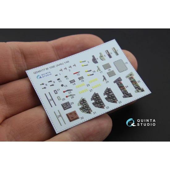 Quinta QD48177 - 1/48 3D Printed coloured interior for Bf 109E Airfix kit