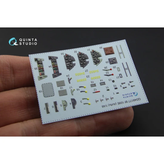 Quinta QD48177 - 1/48 3D Printed coloured interior for Bf 109E Airfix kit