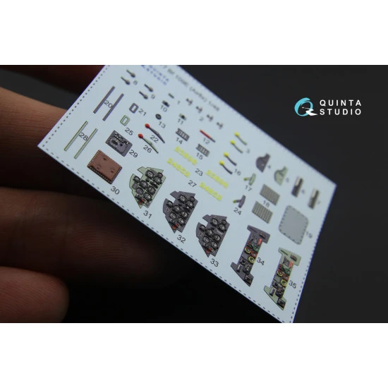 Quinta QD48177 - 1/48 3D Printed coloured interior for Bf 109E Airfix kit