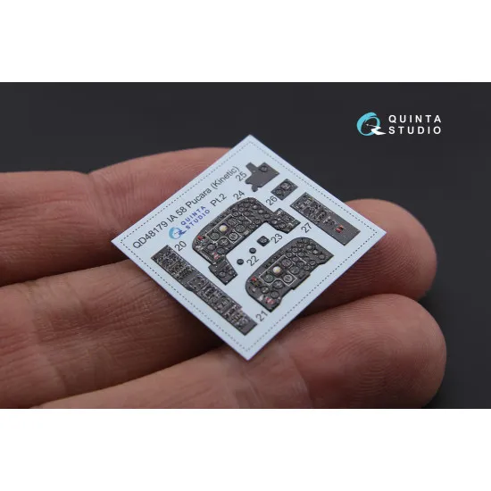 Quinta QD48179 - 1/48 3D-Printed & Coloured Interior IA 58 Pucara Kinetic