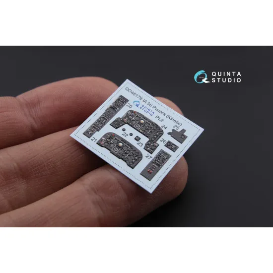 Quinta QD48179 - 1/48 3D-Printed & Coloured Interior IA 58 Pucara Kinetic