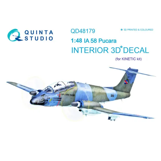 Quinta QD48179 - 1/48 3D-Printed & Coloured Interior IA 58 Pucara Kinetic