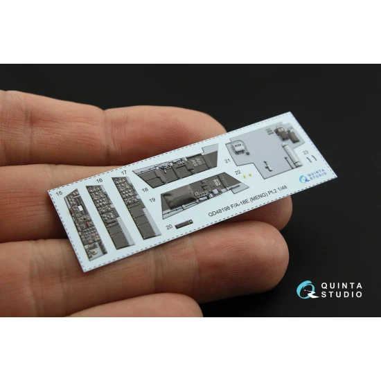 Quinta QD48198 - 1/48 3D-Printed & coloured interior F/A-18E Meng kit