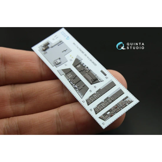 Quinta QD48198 - 1/48 3D-Printed & coloured interior F/A-18E Meng kit