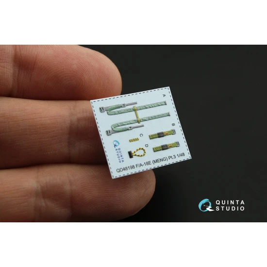 Quinta QD48198 - 1/48 3D-Printed & coloured interior F/A-18E Meng kit