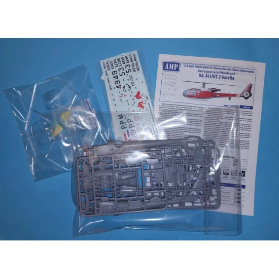 AMP 48-020 - 1/48 - Aerospatiale / Westland Gazelle helicopter plastic model kit