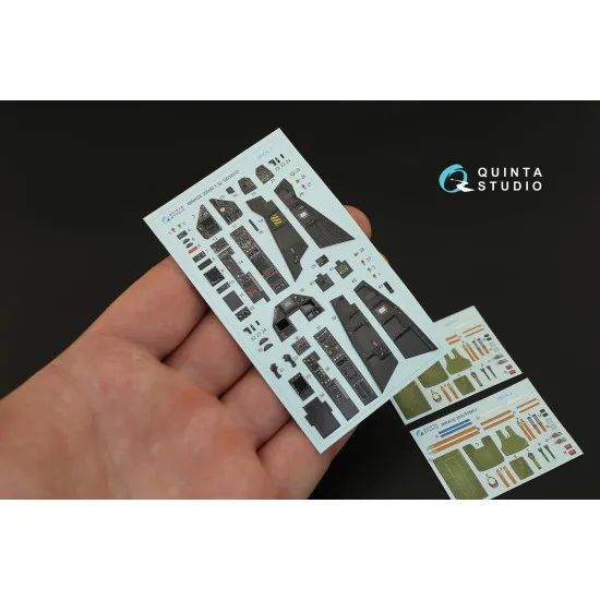 Quinta QD32012 - 1/32 3D-Printed & coloured interior Mirage 2000D (Kitty Hawk)