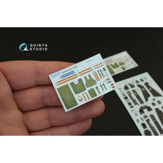 Quinta QD32012 - 1/32 3D-Printed & coloured interior Mirage 2000D (Kitty Hawk)