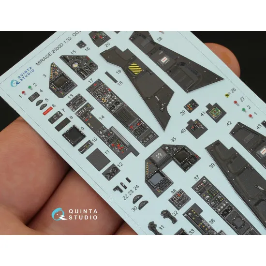 Quinta QD32012 - 1/32 3D-Printed & coloured interior Mirage 2000D (Kitty Hawk)