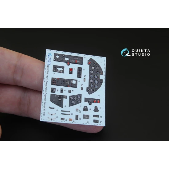 Quinta QD32015 - 1/32 3D Interior for F4U-1 Corsair (Bird cage) (Tamiya kit)