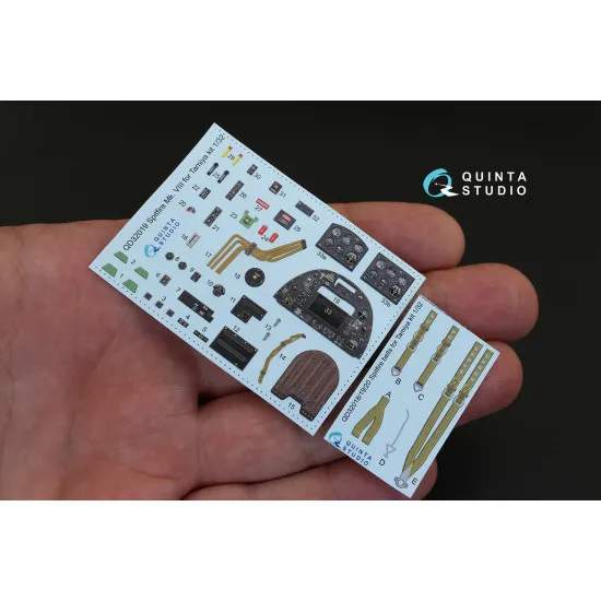Quinta QD32019 - 1/32 3D-Printed coloured interior Spitfire Mk.VIII (Tamiya)