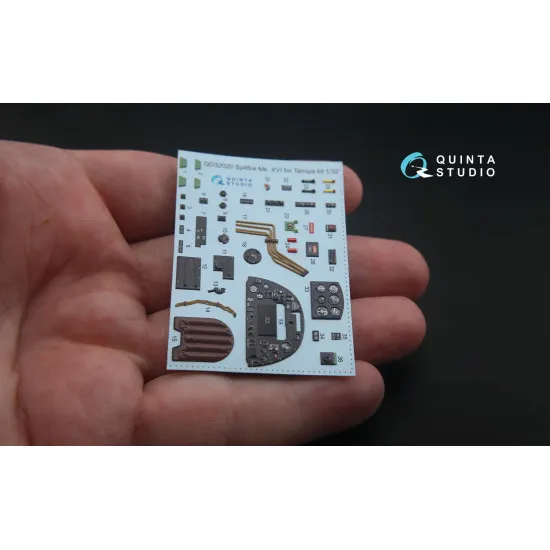 Quinta QD32020 - 1/32 3D Printed Coloured Interior for Spitfire Mk.XVl Tamiya Quinta QD32020 - 1/32 3D Printed Coloured Interior for Spitfire Mk.XVl Tamiya