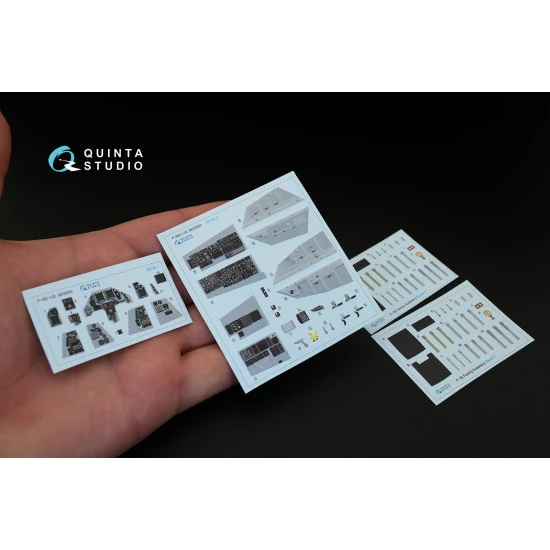 Quinta QD32023 - 1/32 3D-Printed coloured interior for F-16D Academy kit