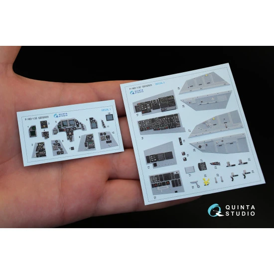 Quinta QD32023 - 1/32 3D-Printed coloured interior for F-16D Academy kit