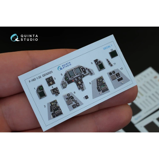 Quinta QD32023 - 1/32 3D-Printed coloured interior for F-16D Academy kit