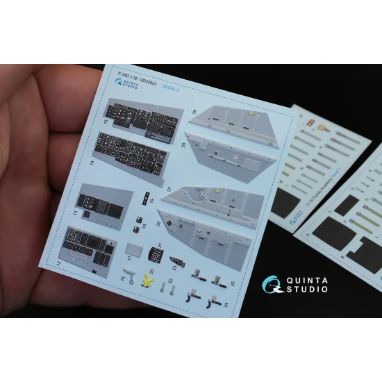 Quinta QD32023 - 1/32 3D-Printed coloured interior for F-16D Academy kit