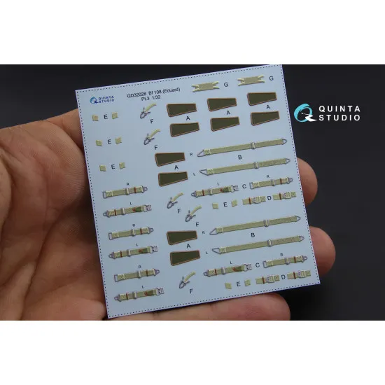 Quinta QD32028 - 1/32 3D-Printed coloured interior for Bf 108 Eduard kit