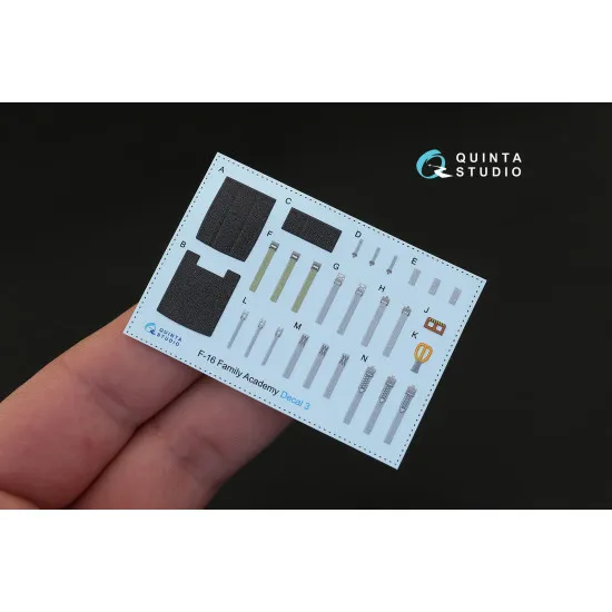 Quinta QD32031 - 1/32 3D-Printed and Coloured Interior for F-16I (Academy Kit)