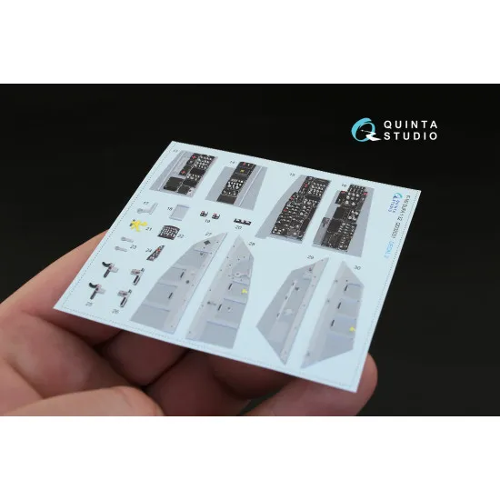 Quinta QD32031 - 1/32 3D-Printed and Coloured Interior for F-16I (Academy Kit)